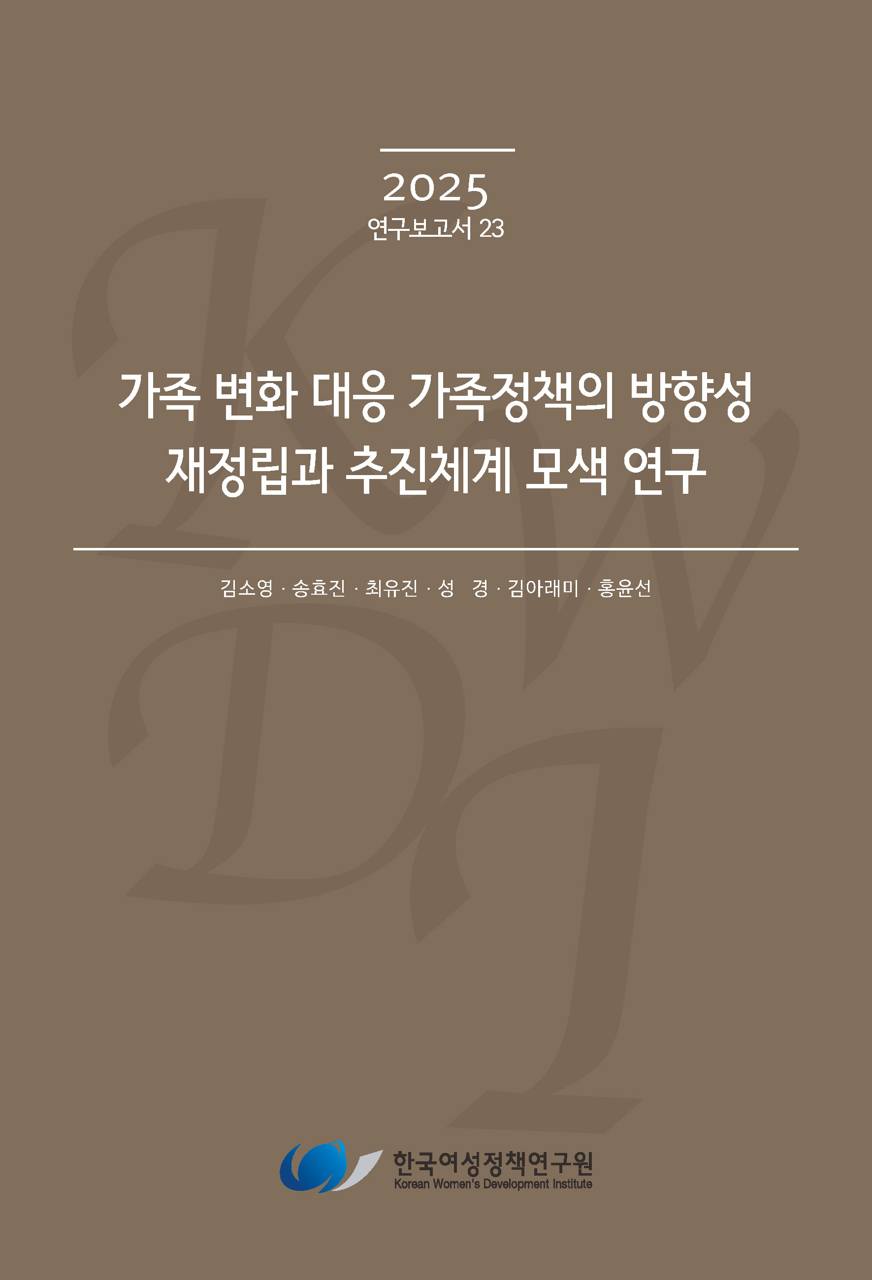 가족 변화 대응 가족정책의 방향성 재정립과 추진체계 모색 연구