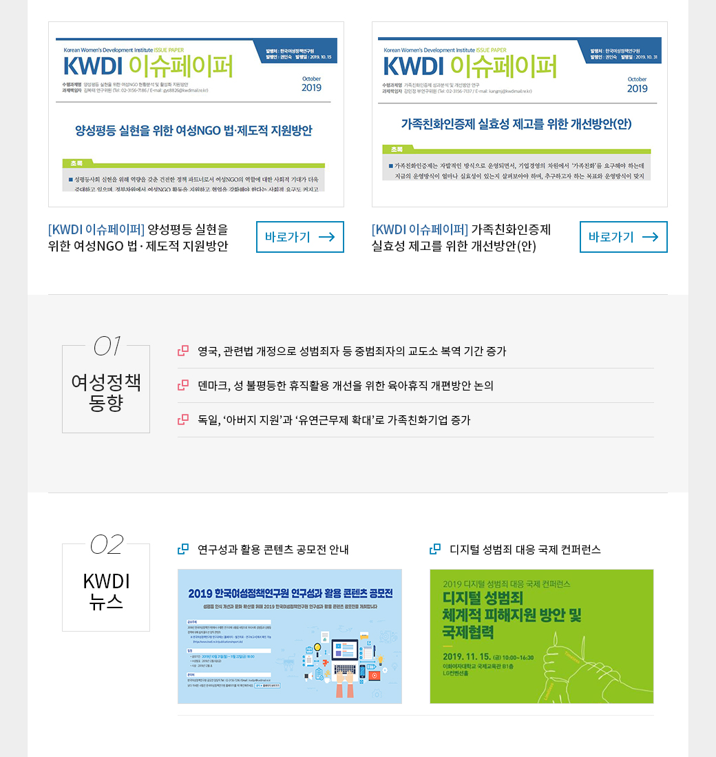 KWDI 뉴스레터 발간물 내용