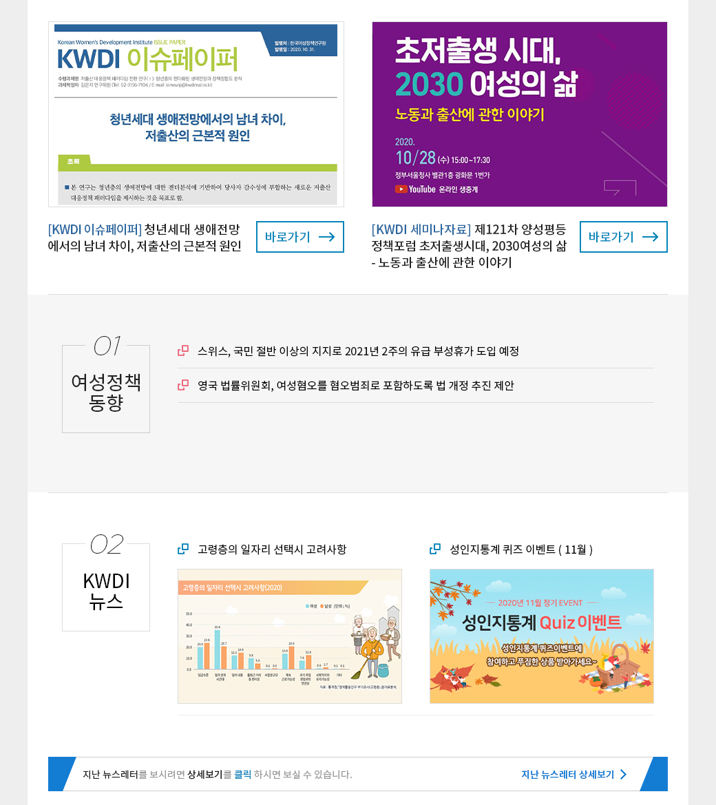 KWDI 뉴스레터 발간물 내용