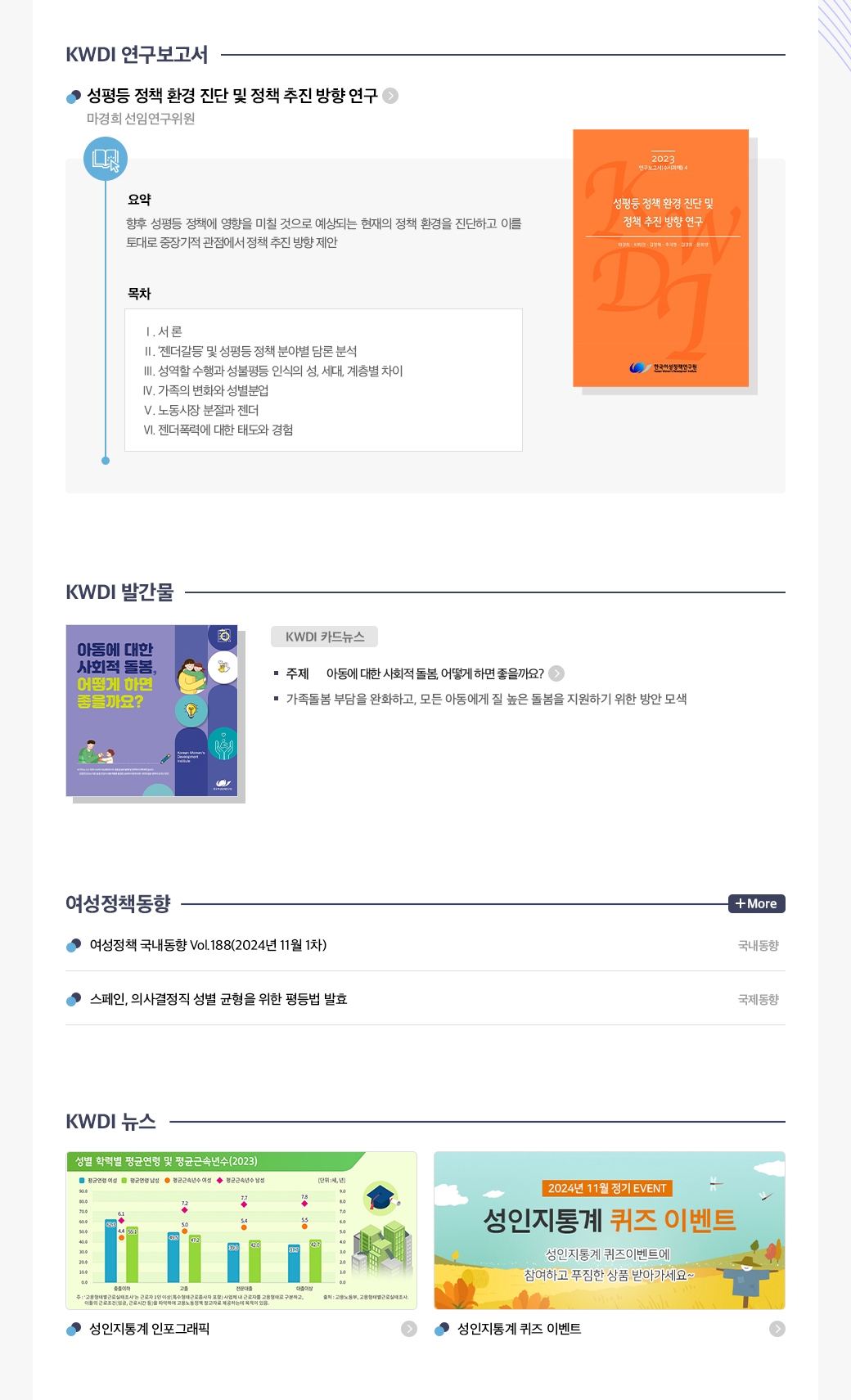 KWDI 뉴스레터 발간물 내용