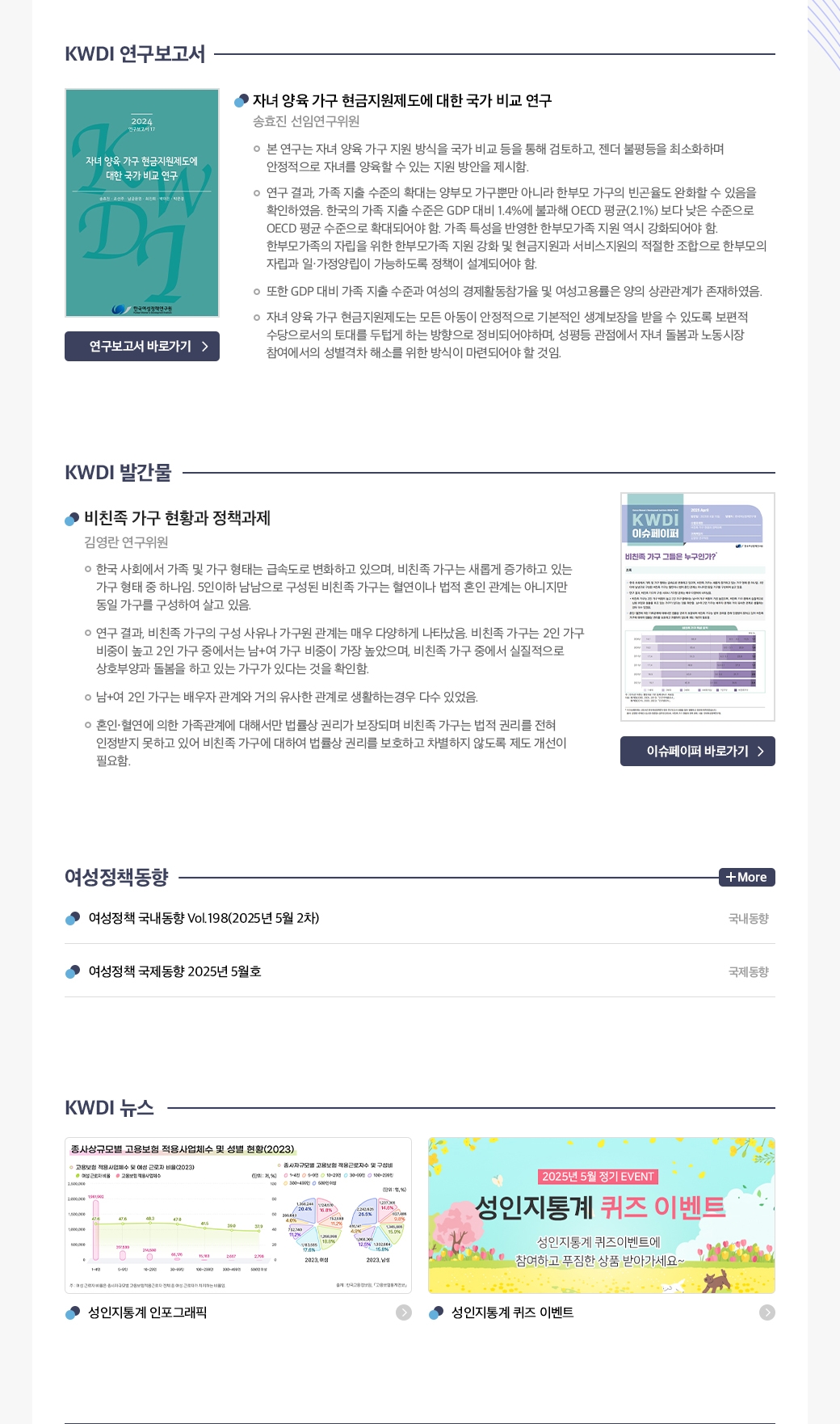 KWDI 뉴스레터 발간물 내용