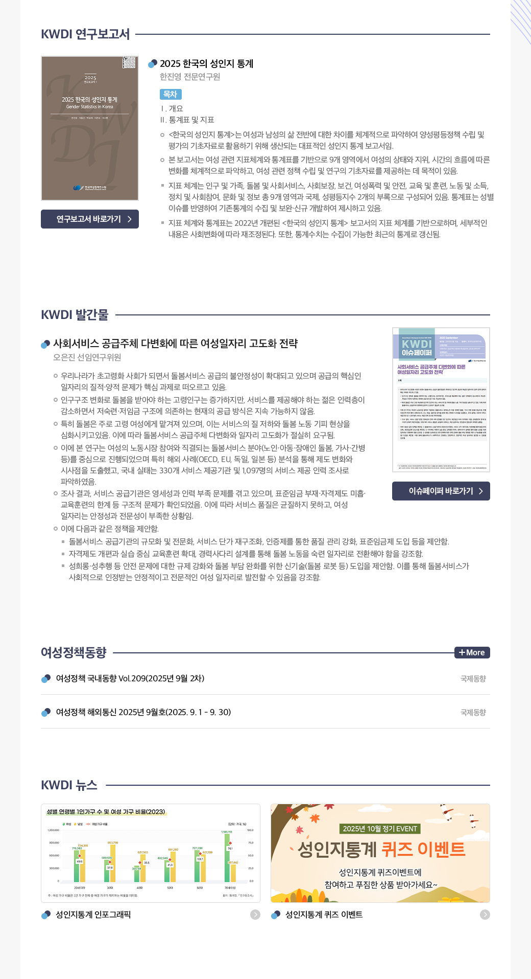 KWDI 뉴스레터 발간물 내용