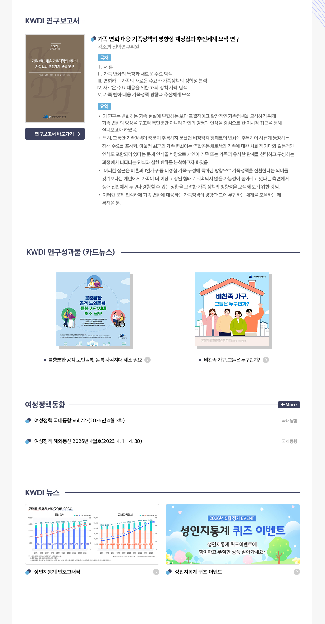 KWDI 뉴스레터 발간물 내용