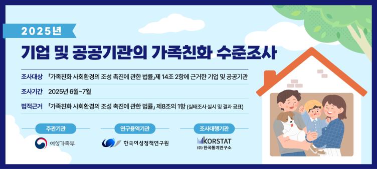 2025년 기업 및 공공기관 가족친화 수준조사