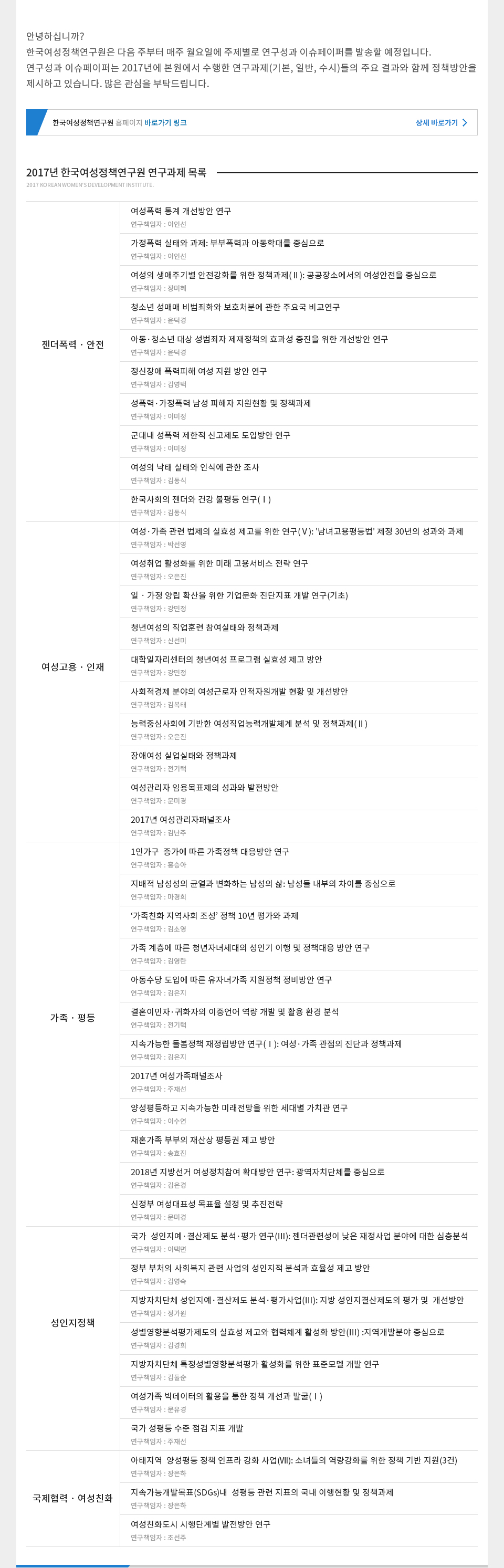 KWDI 뉴스레터 발간물 내용